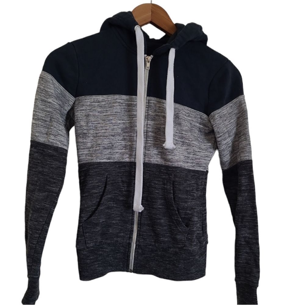 womens sweatshirt Reflex zip-up sweater hooded Striped size xs